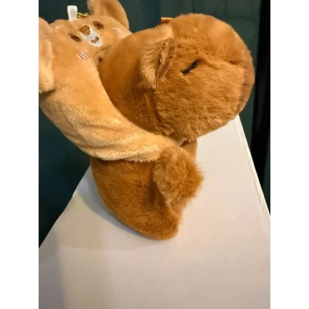 Capybara Plush Purse Charm Keychain | Teddy Bear Hat | NWT